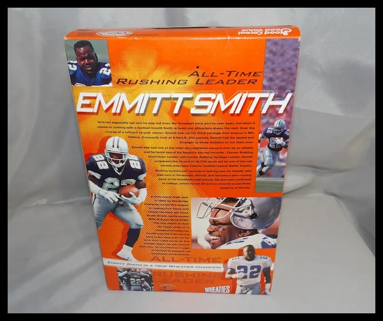 Wheaties NOS Full Box 1995 Emmitt Smith All-Time Rushing Leader - 4