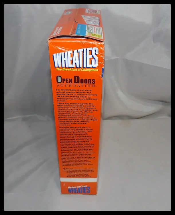 Wheaties NOS Full Box 1995 Emmitt Smith All-Time Rushing Leader - 5