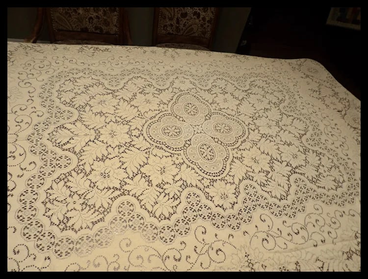 Lace Tablecloth Machine Made - 6