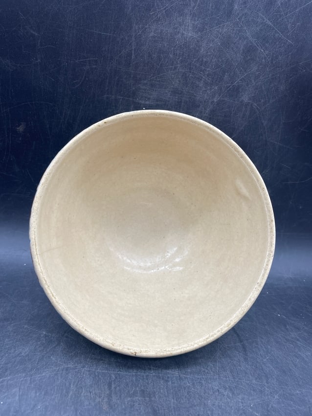 Spongeware Spatterware Mixing Bowl 6" Red Wing Stoneware Bowl - 3