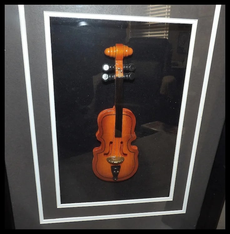 Framed 3D Miniature Musical Instruments - 3