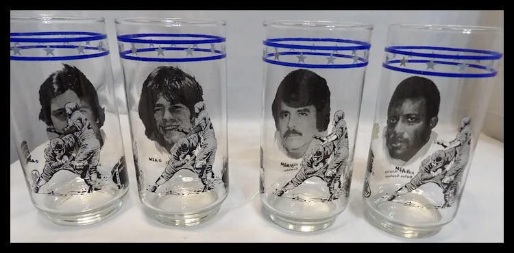 Vintage Dallas Cowboys Burger King Dr Pepper 1977 Collectible Libbey Glasses - 4