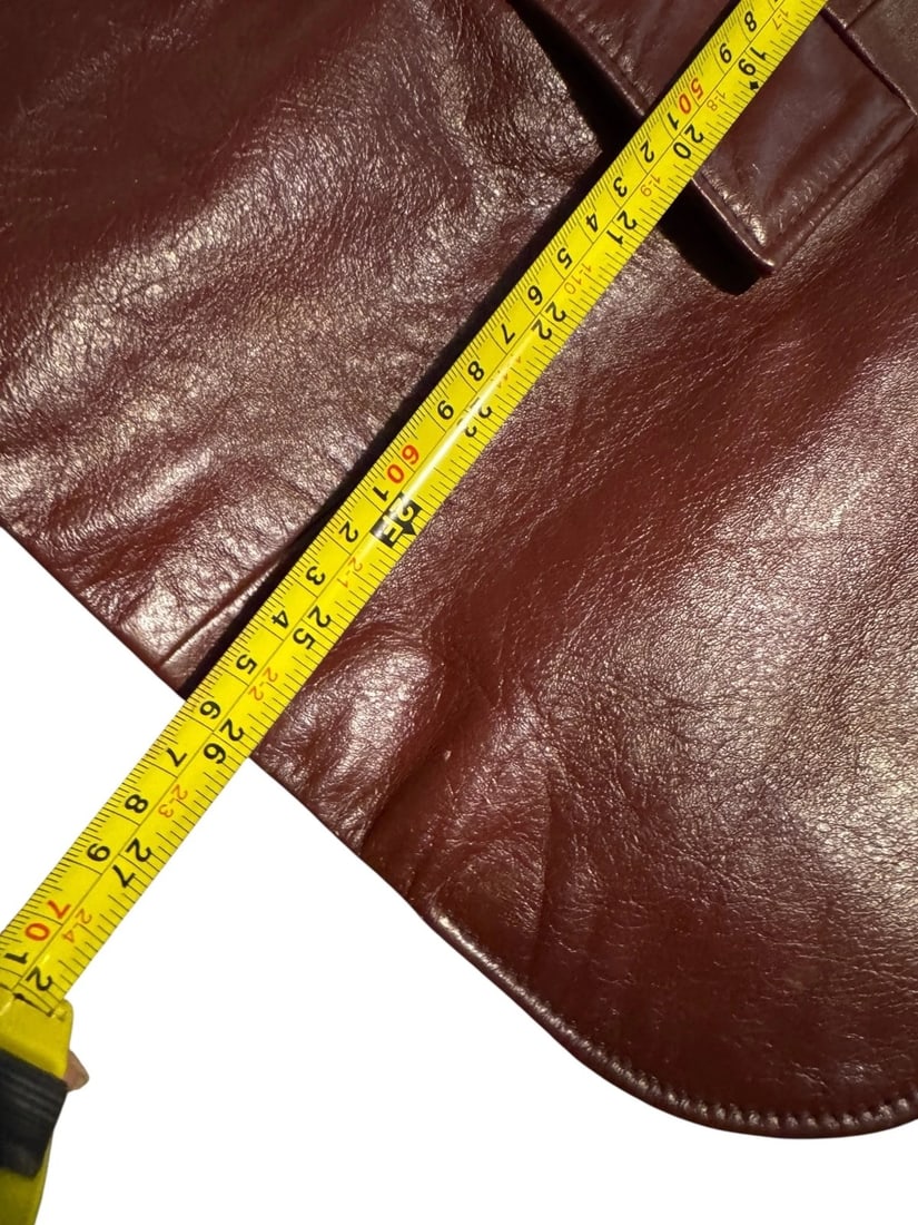 Vintage Burgundy/Brown Montgomery Ward The Tannery Leather Jacket - 5
