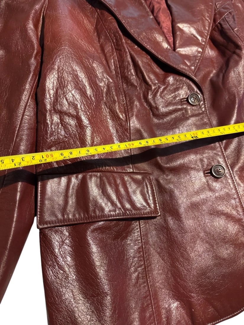 Vintage Burgundy/Brown Montgomery Ward The Tannery Leather Jacket - 8