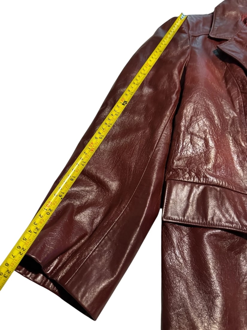 Vintage Burgundy/Brown Montgomery Ward The Tannery Leather Jacket - 9