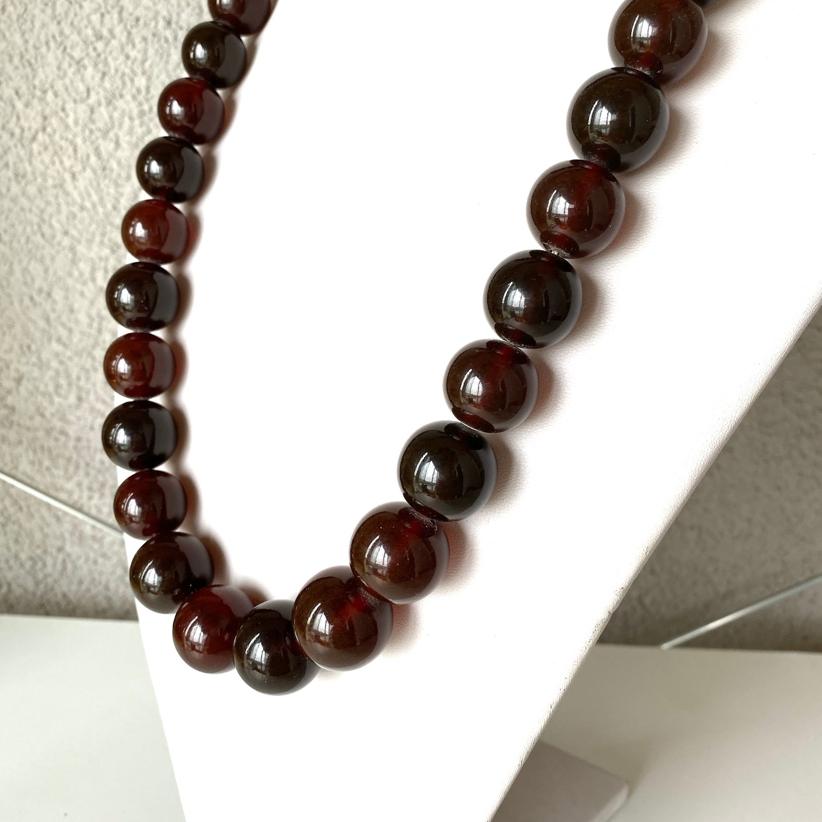 Stunning Unique Antique Amber Necklace made from Round Amber beads - 10