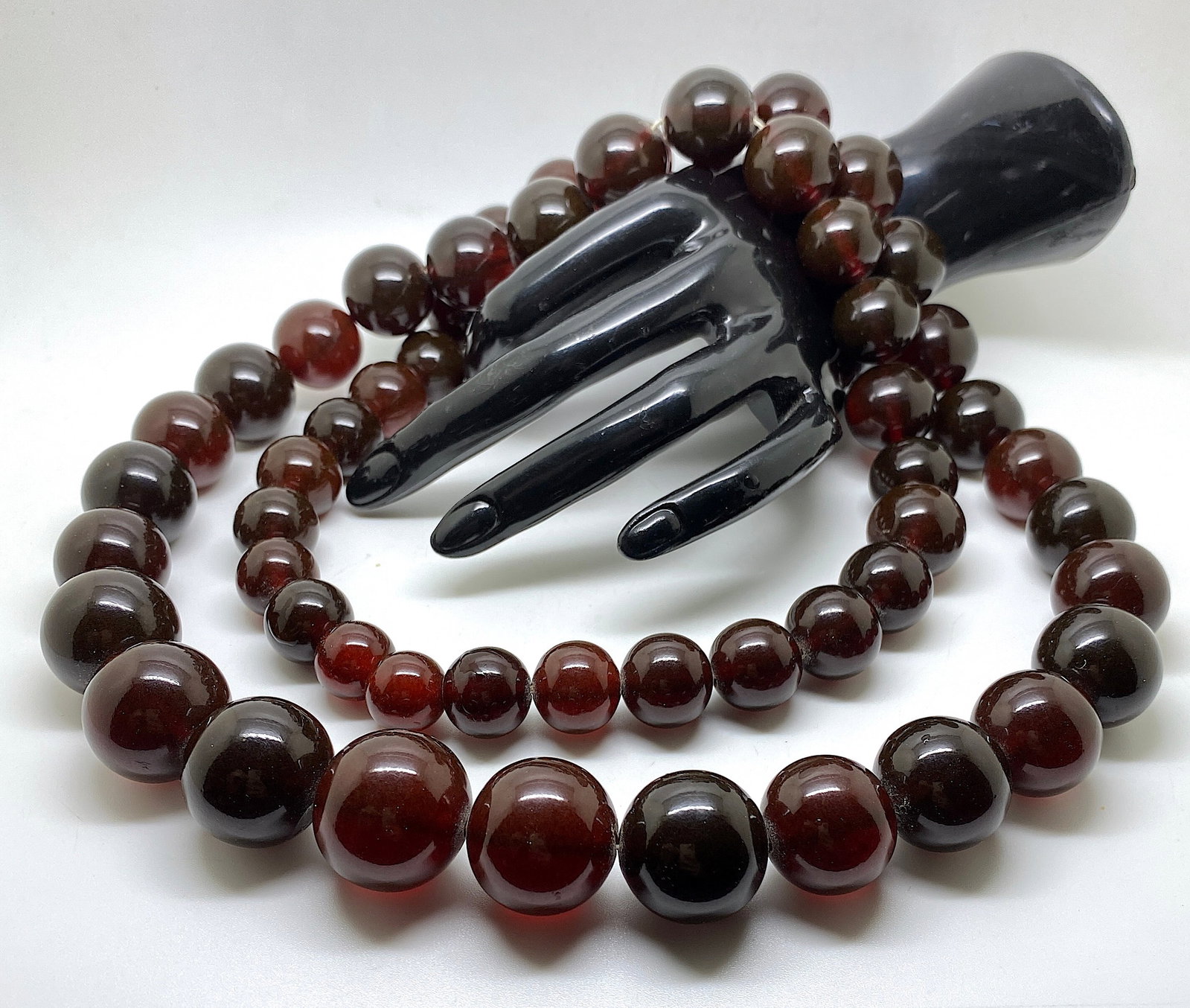Stunning Unique Antique Amber Necklace made from Round Amber beads - 8
