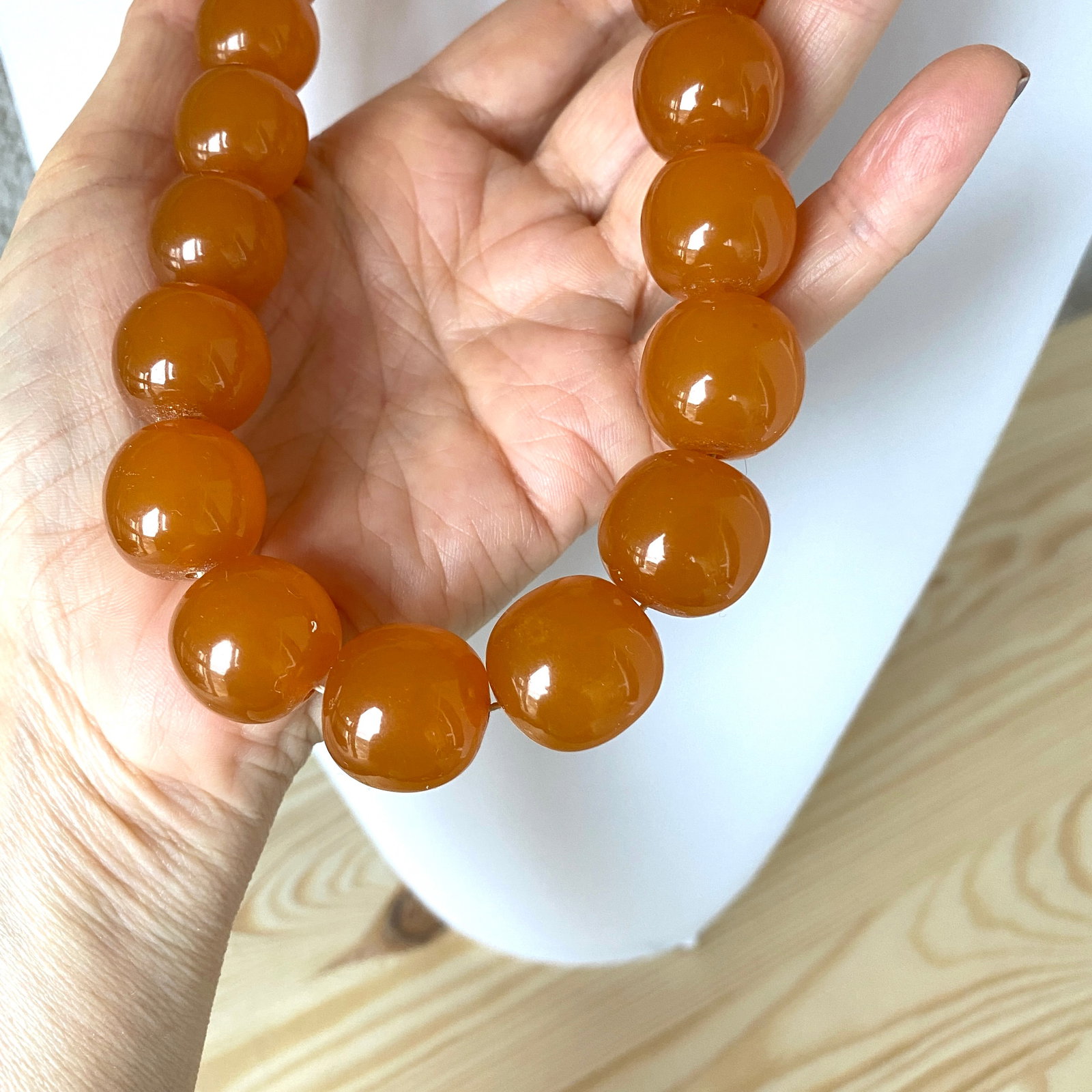Stunning Amber Necklace made from Round Amber beads - 7