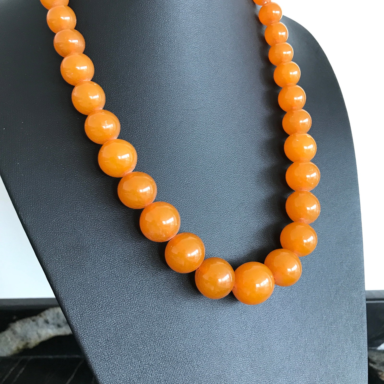 Alluring Amber Necklace made from Round Amber beads - 7