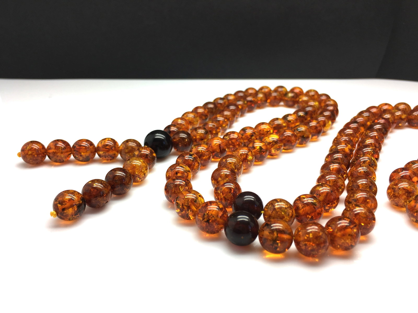 Stunning Amber Mala made from Round Amber beads - 2