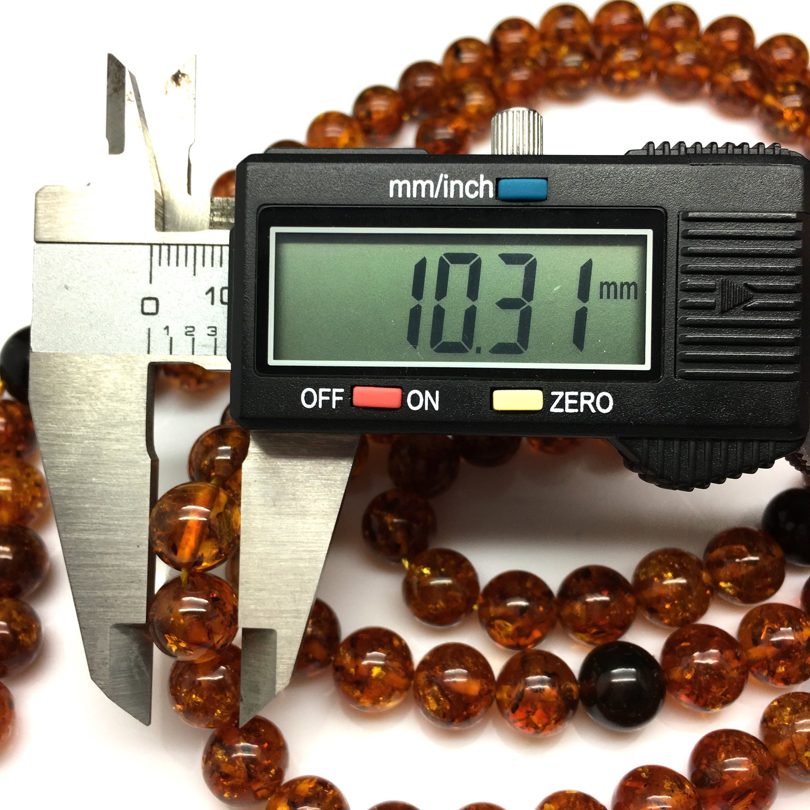 Stunning Amber Mala made from Round Amber beads - 5