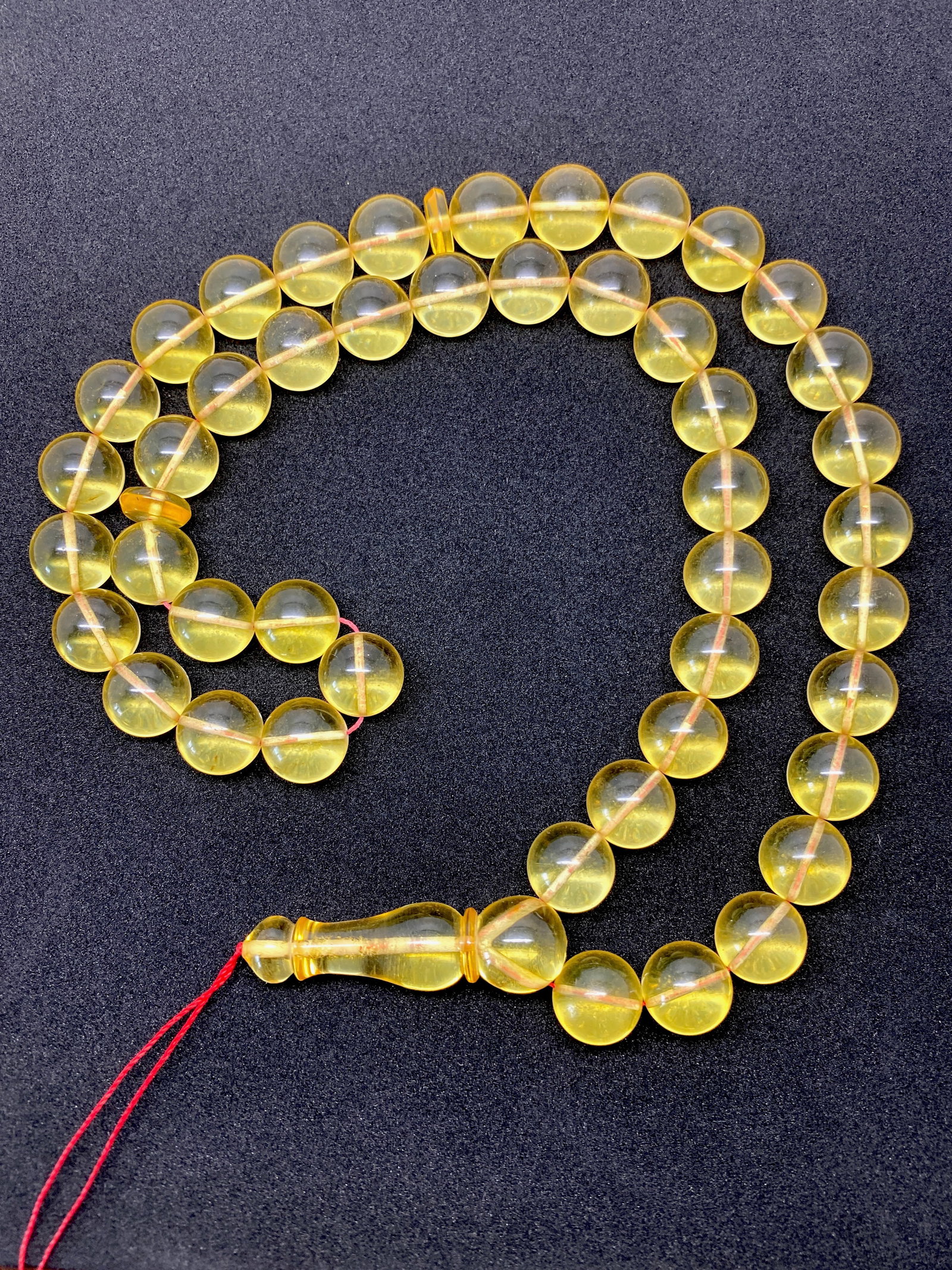 Grand Amber Tesbih made from Round Amber beads - 8