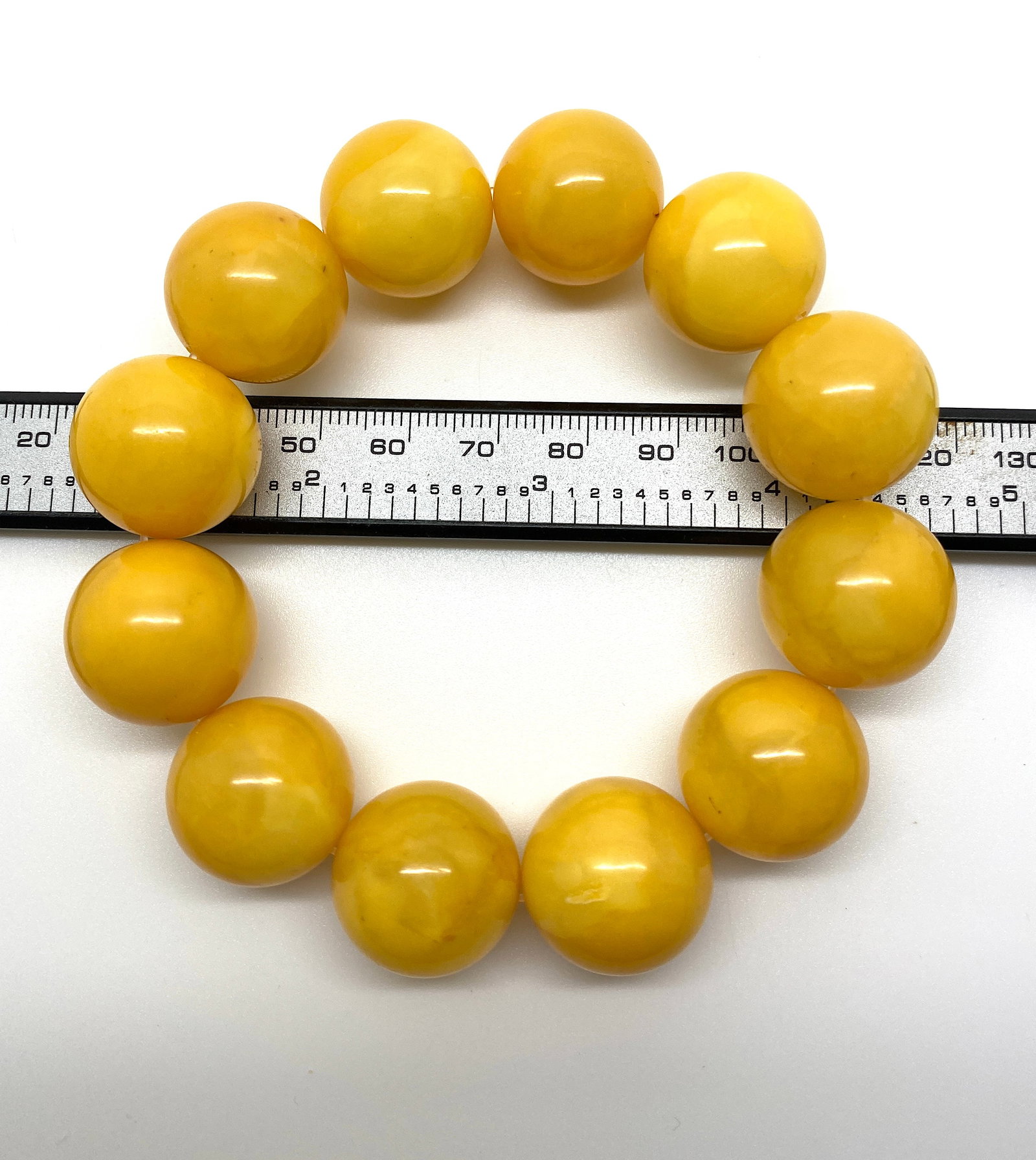 Astonishing Amber Bracelet made from Round Amber beads - 4