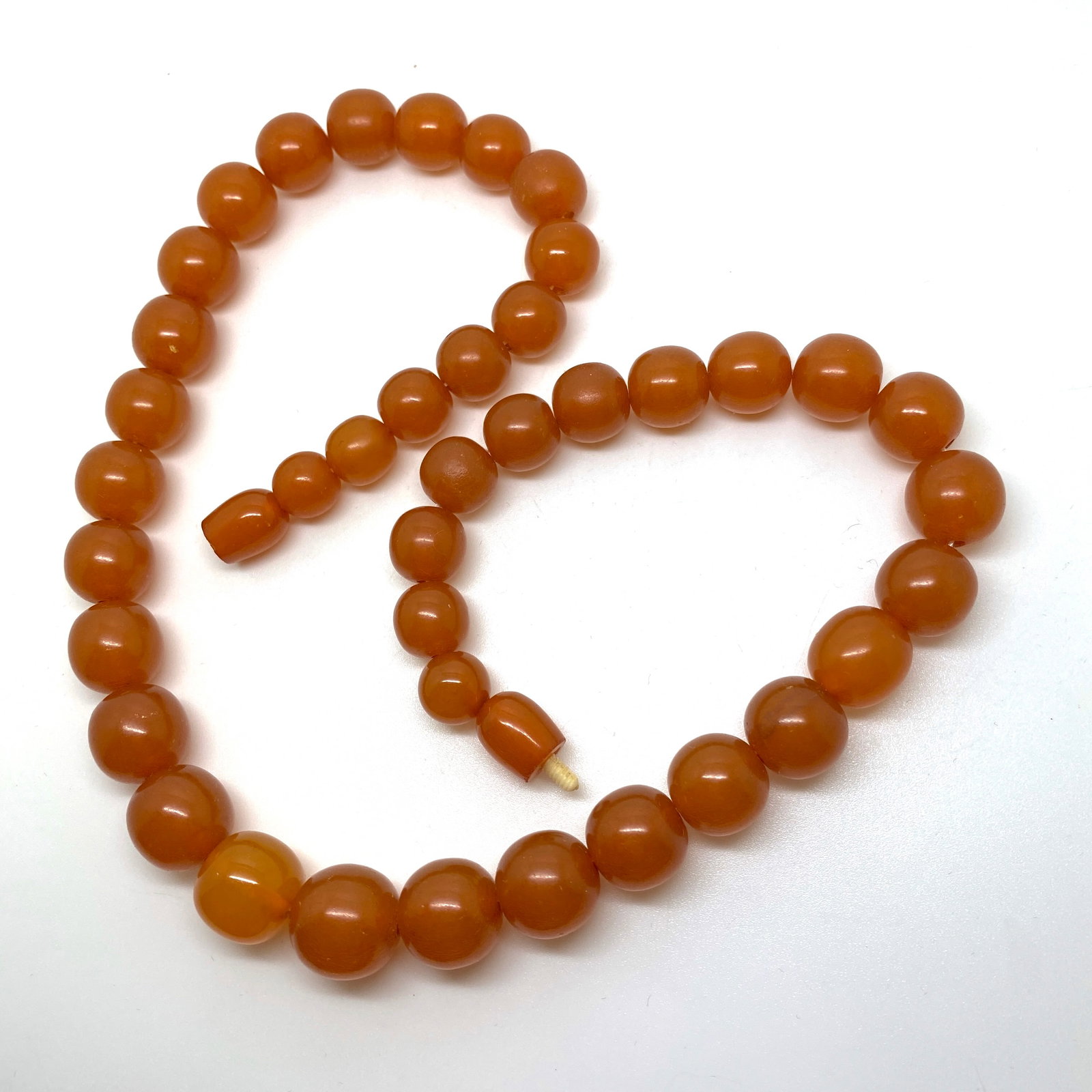 Incredible Vintage Amber Necklace made from Round Amber beads - 7