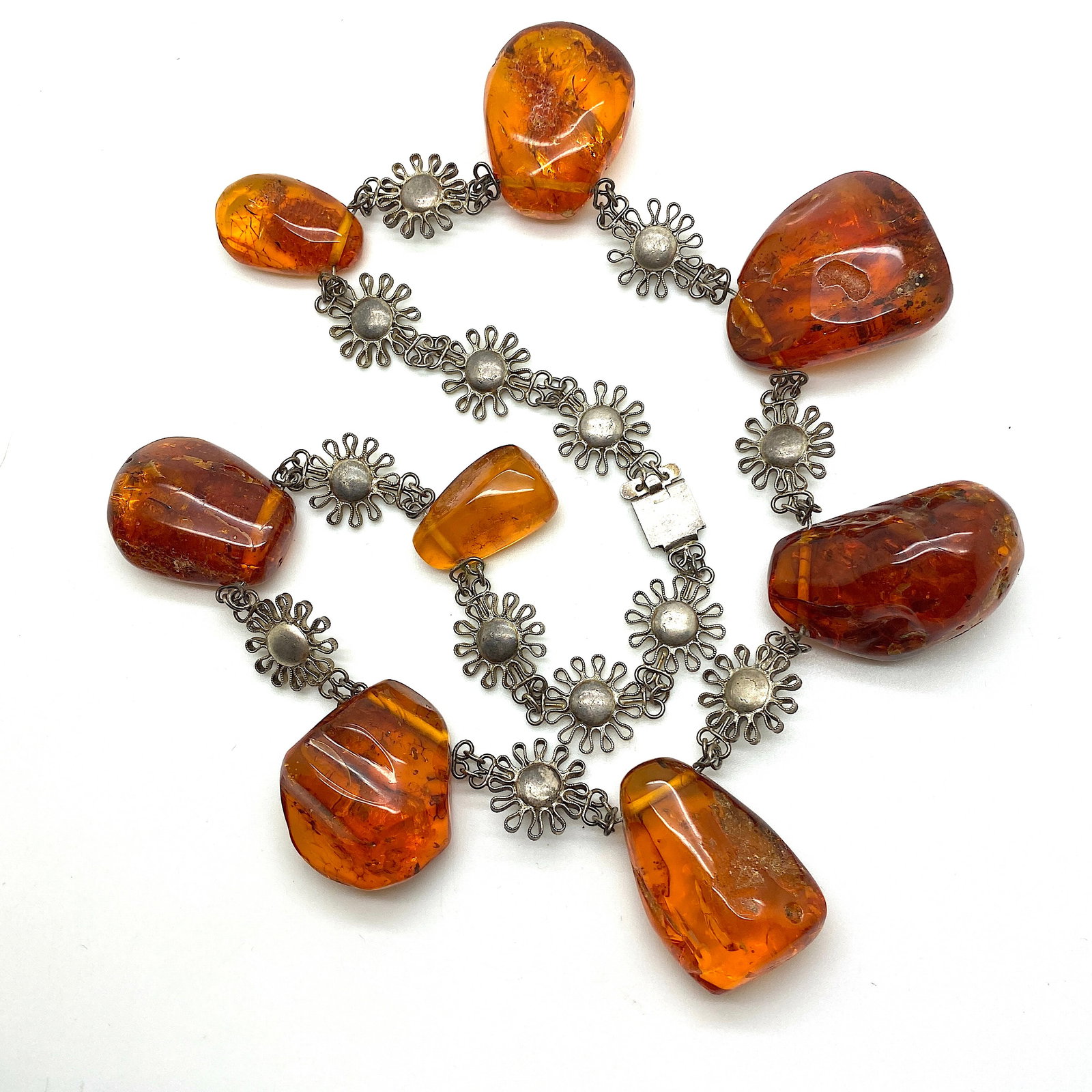 Outstanding Unique Vintage Amber Necklace - 5