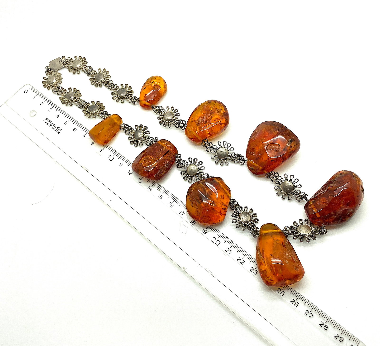 Outstanding Unique Vintage Amber Necklace - 7