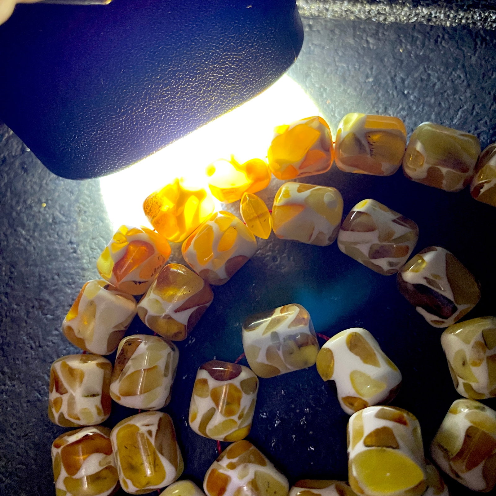 Unique and Phenomenal Amber Tesbih made from Barrel shaped Amber beads - 2