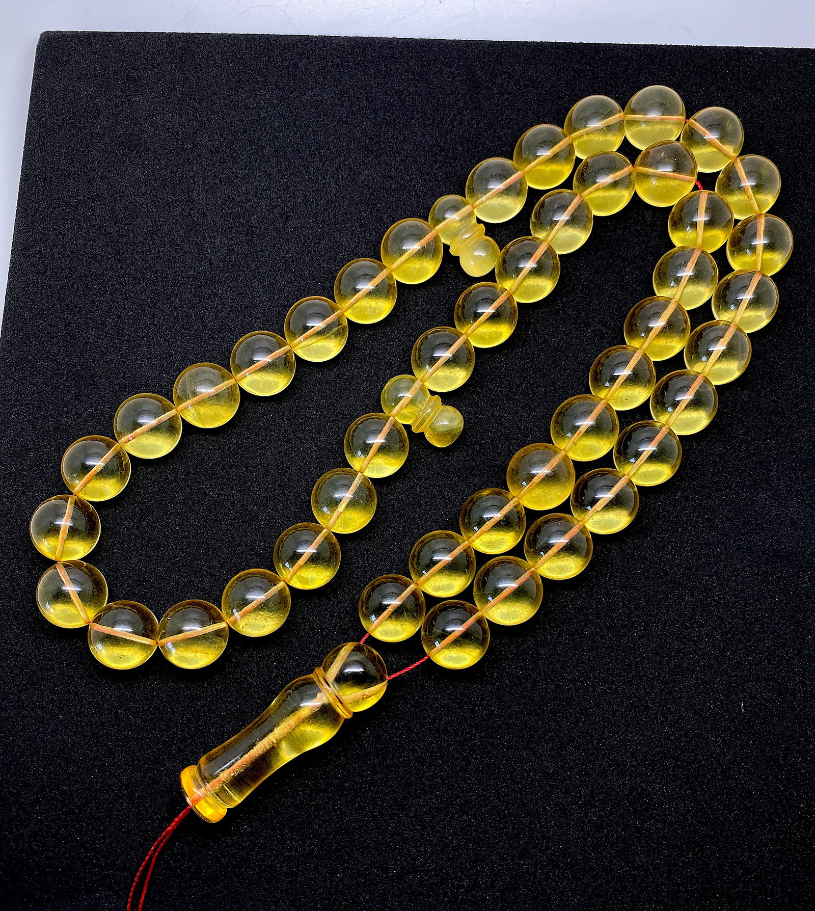 Outstanding Amber Tesbih made from Round Amber beads - 2
