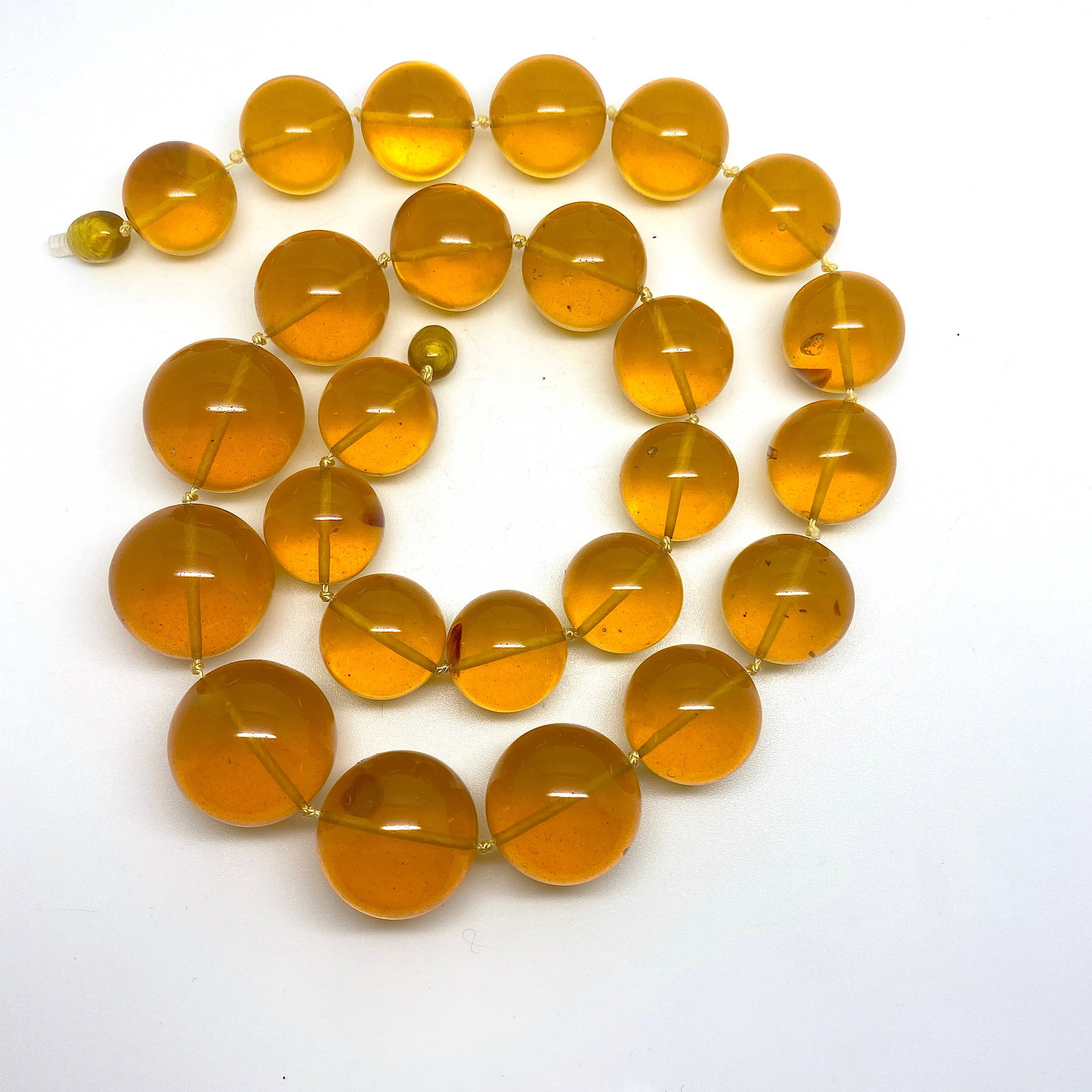 Remarkable Amber Necklace made from Round Amber beads - 7