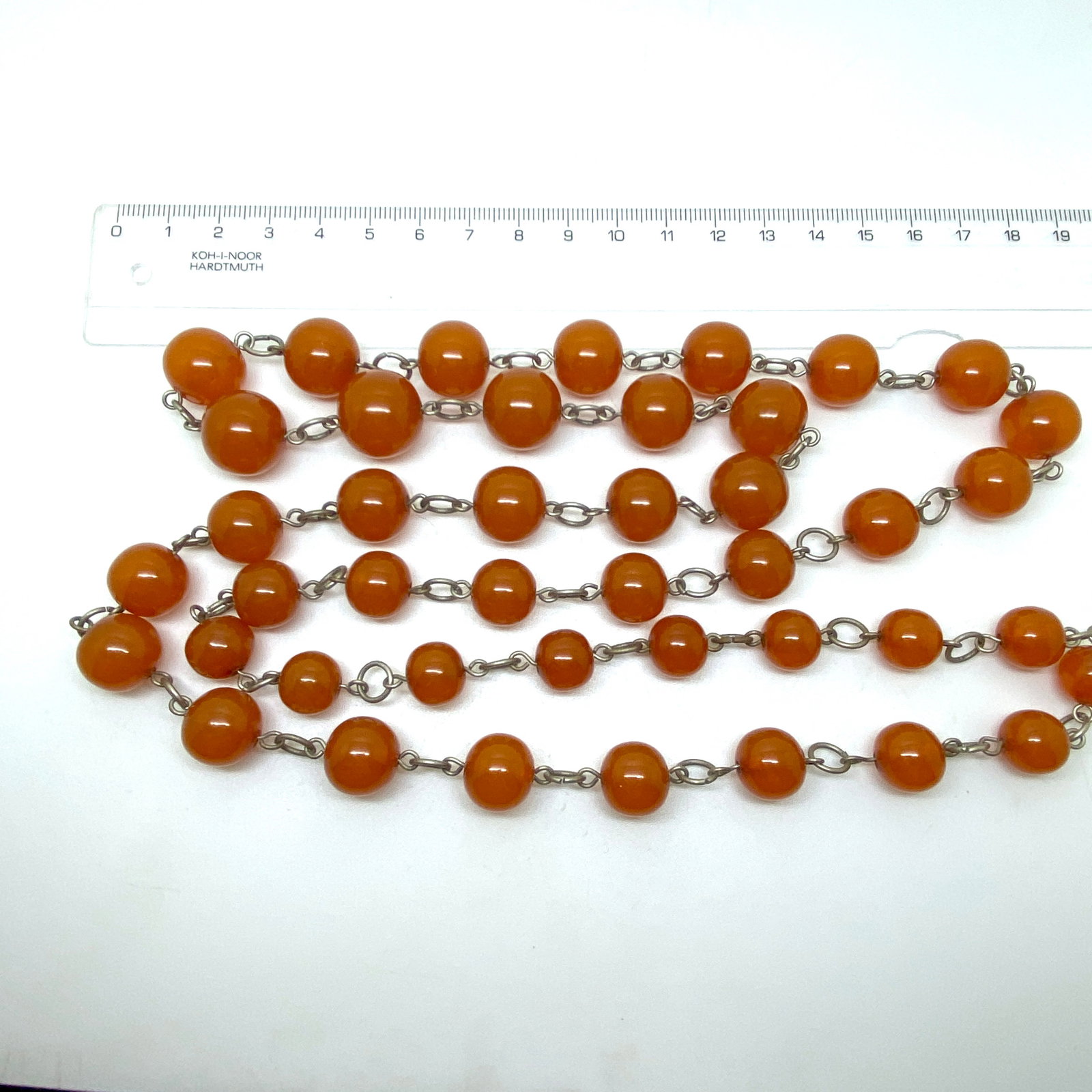Alluring Amber Necklace made from Round Amber beads - 7