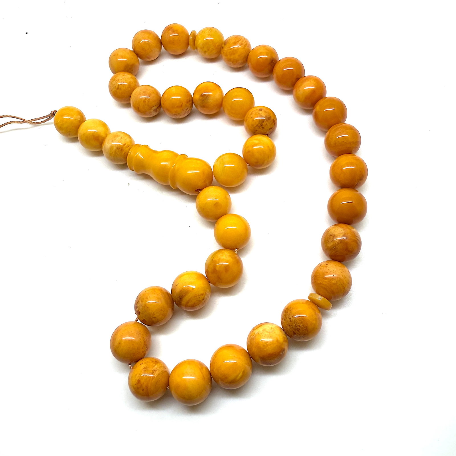 Outstanding Amber Tesbih made from Round Amber beads - 4