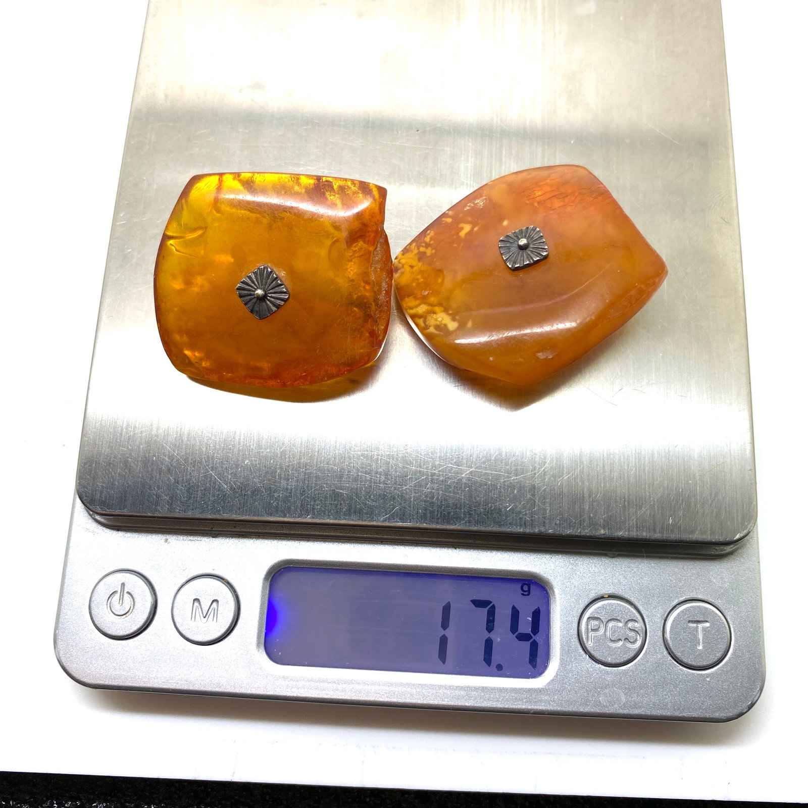 Exquisite Vintage Amber Cufflinks - 2