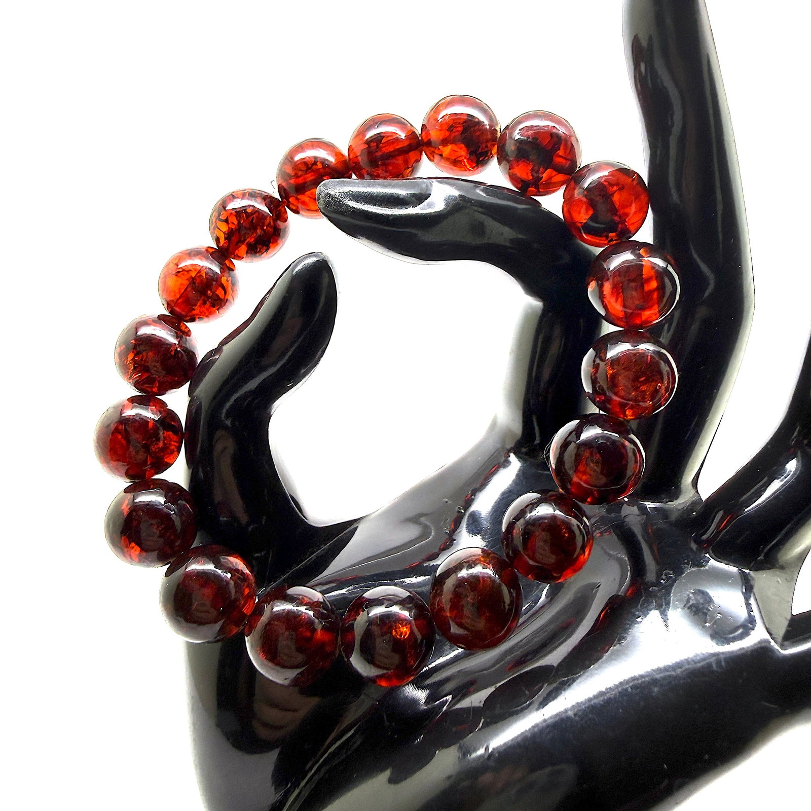 Stunning Amber Bracelet made from Round Amber beads - 7