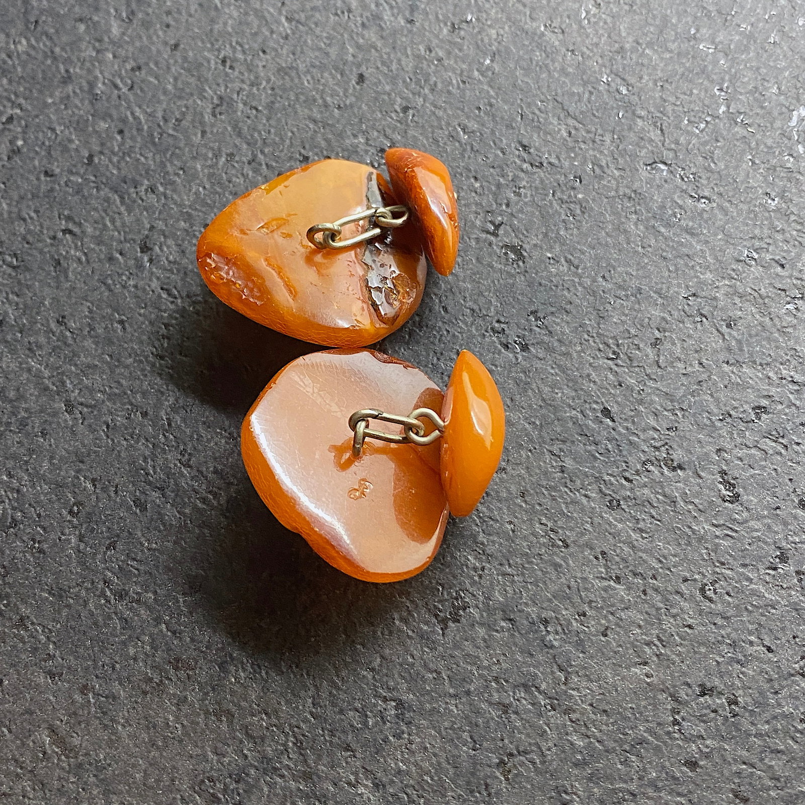 Splendid Vintage Amber Cufflinks - 4