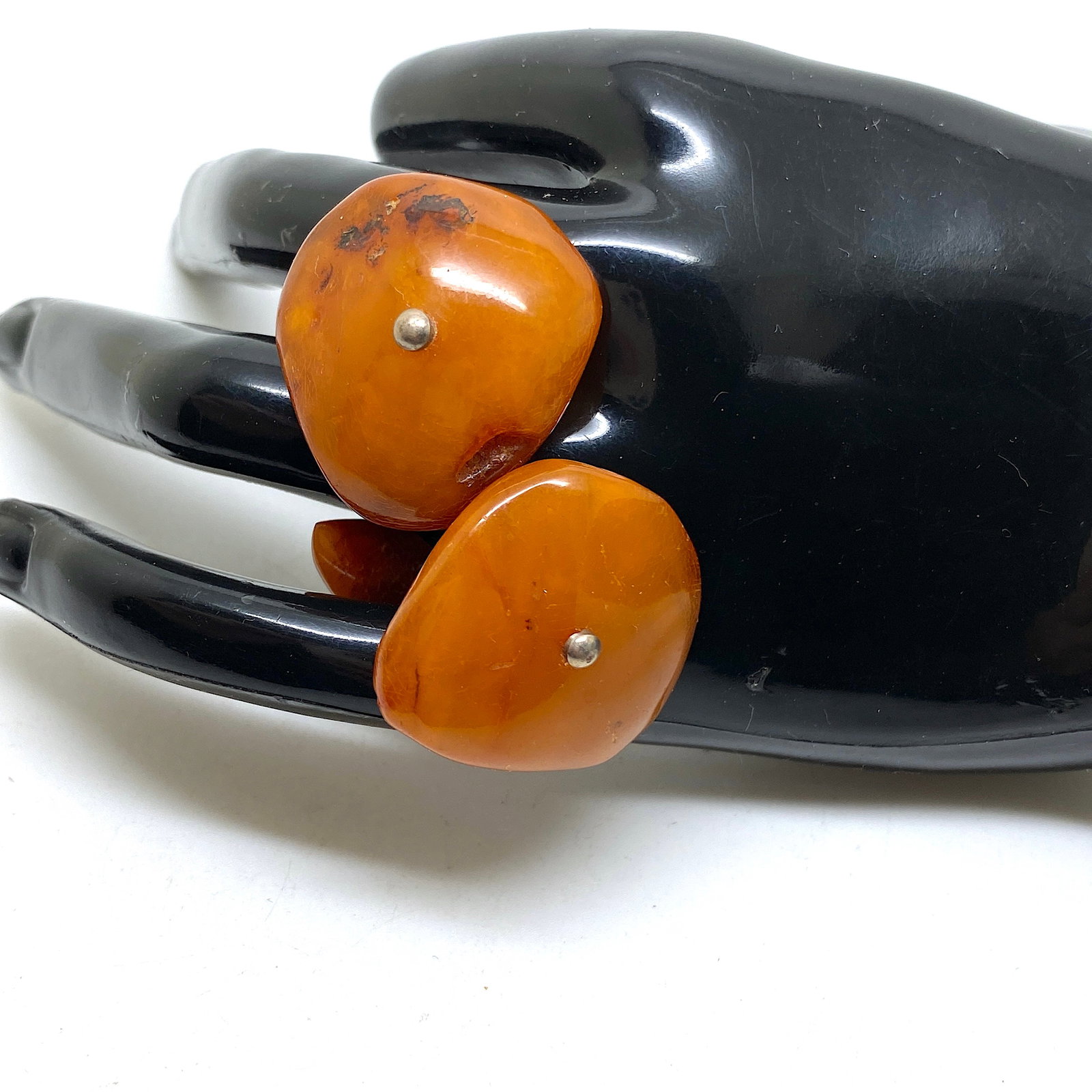 Splendid Vintage Amber Cufflinks - 7