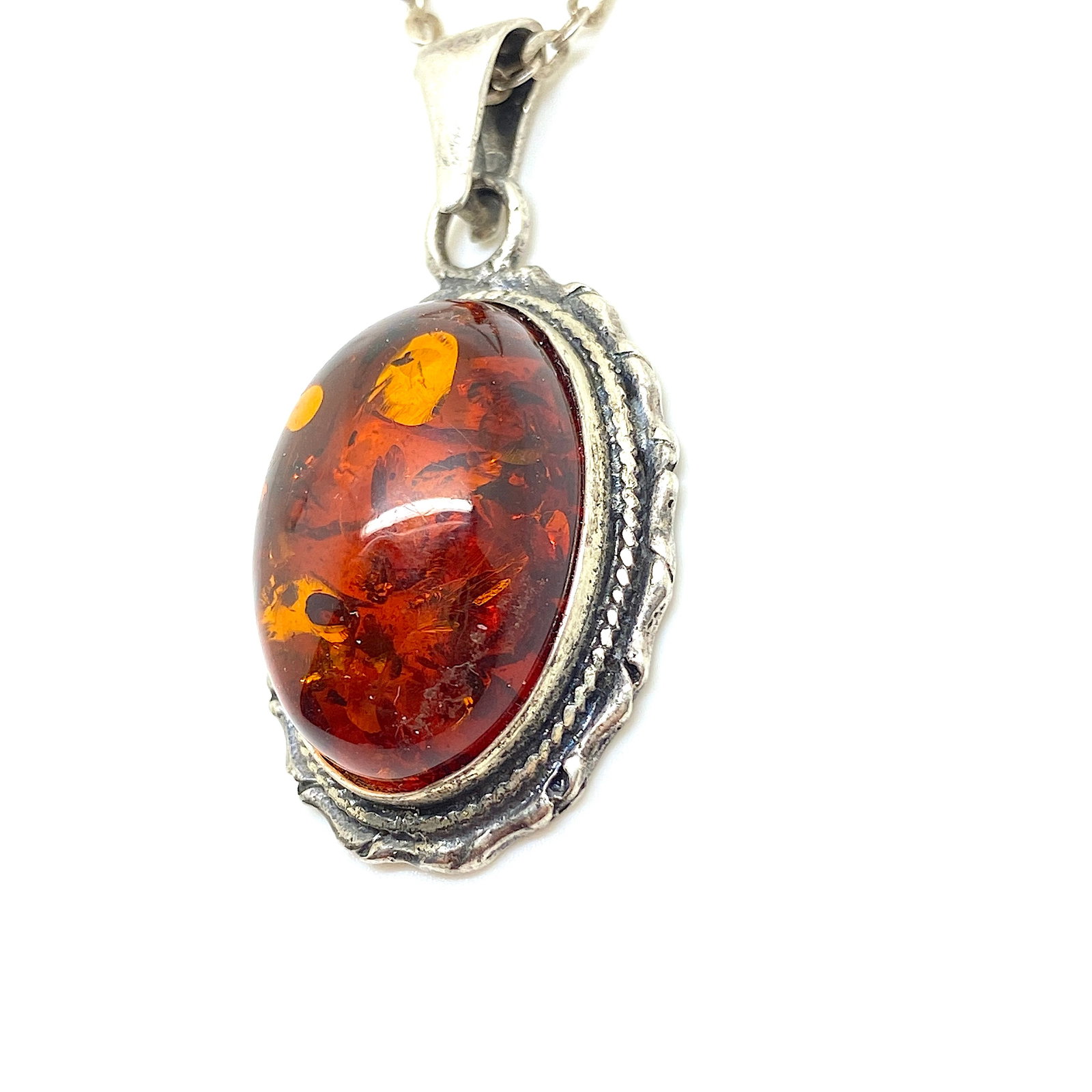 Antique Amber Pendant - 7