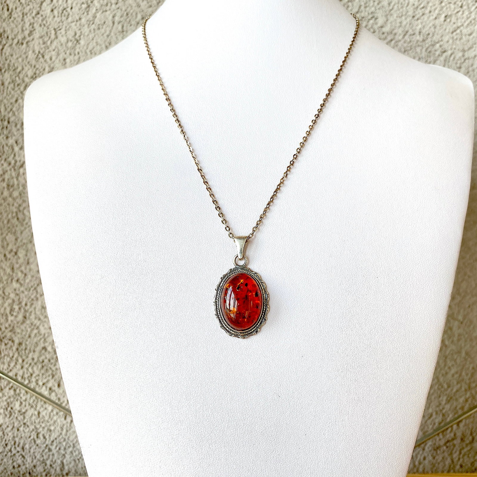 Antique Amber Pendant - 9