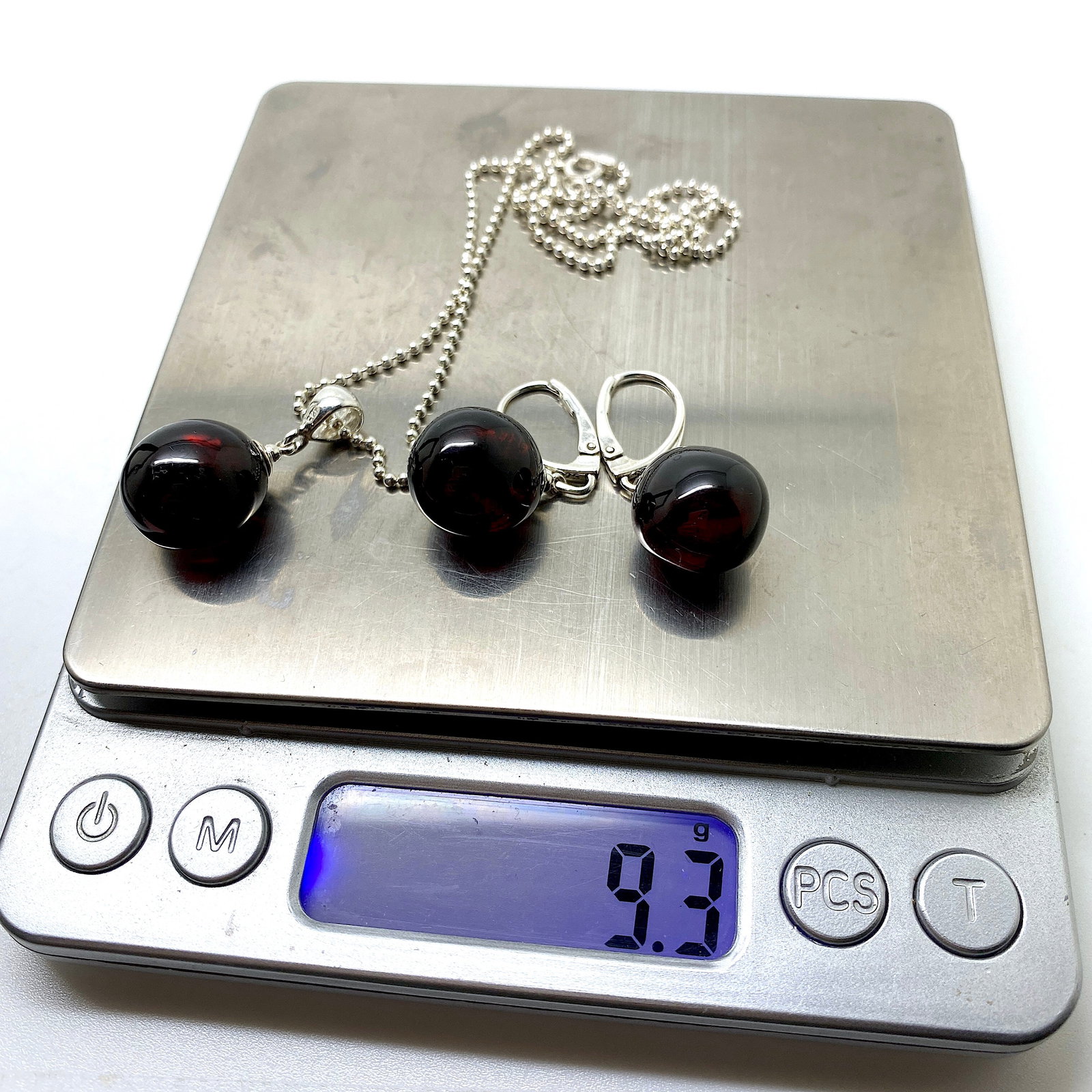 Fascinating Amber Earrings and Necklace set - 3