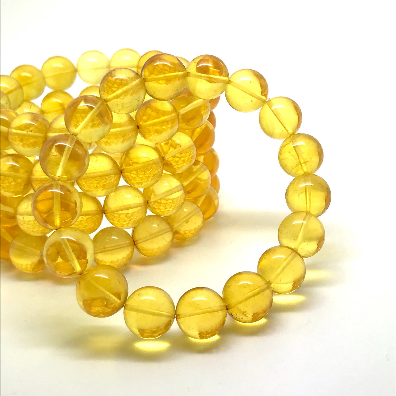 Beautiful Amber Bracelet made from Round Amber beads - 3