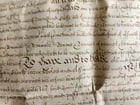 17th CENTURY MANUSCRIPT on VELLUM ANTIQUE LEGAL DOCUMENT in ENGLISH - 5