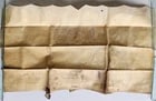17th CENTURY MANUSCRIPT on VELLUM ANTIQUE LEGAL DOCUMENT in ENGLISH - 6