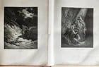 1870s BIBLE GUSTAVE DORE LLUSTRATED 2 VOLUMES MASSIVE FOLIO antique 230 plates - 8