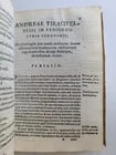 1563 LAW BOOK ANDREAE TIRAQUELLI ROYAL in COURT REGII IN CURIA antique VELLUM - 7