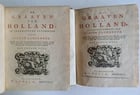1745 NETHERLANDS HISTORY 2 volumes antique FULLY ILLUSTRATED VELLUM BOUND - 3