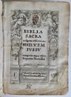 1648 BIBLE ILLUSTRATED in LATIN antique VELLUM BOUND BIBLIA SACRA: Title: 1648 BIBLE ILLUSTRATED in LATIN antique VELLUM BOUND BIBLIA SACRA Description: Biblia sacra vulgatae editionis Sixti V. P(ont.) M(ax). iussu recognita atque edita. Venice, Juntas and Baba; 1648