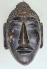 ASIAN THAI? ANTIQUE WOODEN MASK of BUDDHA hand carved BUDDAH (1 of 6)