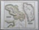 1814 MAP of WEST INDIA ISLANDS Carribean MARTINICO & DOMINICA antique 21 x 28": Title: 1814 MAP of WEST INDIA ISLANDS Carribean MARTINICO & DOMINICA antique 21 x 28" Description: West India Islands. MARTINICO & DOMINICA engraved in 1814 in Edinburgh by Kirkwood and Sons for