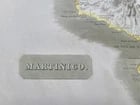 1814 MAP of WEST INDIA ISLANDS Carribean MARTINICO & DOMINICA antique 21 x 28" - 2