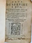 1586 ARTE DE SEVIRE A DIO antique in ITALIAN vellum binding: Title: 1586 ARTE DE SEVIRE A DIO antique in ITALIAN vellum binding Description: ARTE DE SEVIRE A DIO, ET SPECCIO DELLE PERSONE ILLUSTRI tradotta di Spagnuolo ... et aggiuntavi una epistola di S. Berna
