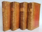 1711-1713 LUCUBRATIONS of ISAAC BICKERSTAFF antique 4 VOLUMES FINE BINDING: Title: 1711-1713 LUCUBRATIONS of ISAAC BICKERSTAFF antique 4 VOLUMES FINE BINDING Description: Steele, Richard The Lucubrations of Isaac Bickerstaff, Esq. London., 1711-13 4 volumes. Size 5.5 by 9"
