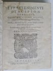 1591 I TRATTENIMENTI DI SCIPION BARGAGLI antique 16th CENTURY in Italian: Title: 1591 I TRATTENIMENTI DI SCIPION BARGAGLI antique 16th CENTURY in Italian Description: I TRATTENIMENTI DI SCIPION BARGAGLI dove da vaghe donne e da giovani huomini rappresentati sono honesti e
