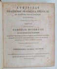 1778 EURIPIDES TRADEGIES 2 VOLUMES antique in LATIN - 8