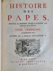 1732 -1734 HISTORY of POPES 5 VOLUMES antique in FRENCH prohibited by church - 5