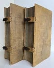 1770 BIBLE in GERMAN & LATIN ILLUSTRATED 2 FOLIO VOLUMES antique PIGSKIN BINDING - 2