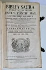 1770 BIBLE in GERMAN & LATIN ILLUSTRATED 2 FOLIO VOLUMES antique PIGSKIN BINDING - 3