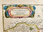 1640 MAP of FRANCE LA PERCHE by WILLEM BLAEU antique AUTHENTIC hand colored - 2